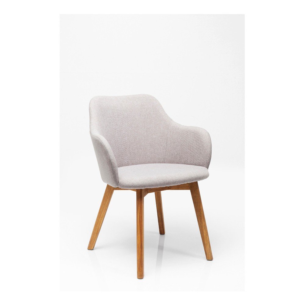 Šedá židle s nohami z dubového dřeva Kare Design v:1084934