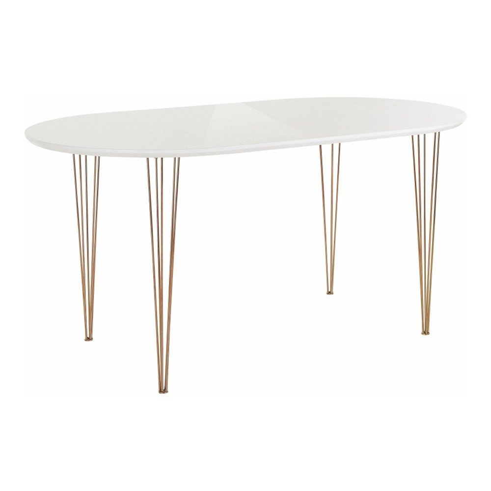 Bílý stůl ve vysokém lesku Støraa Ermelo, délka 120 cm v:943860