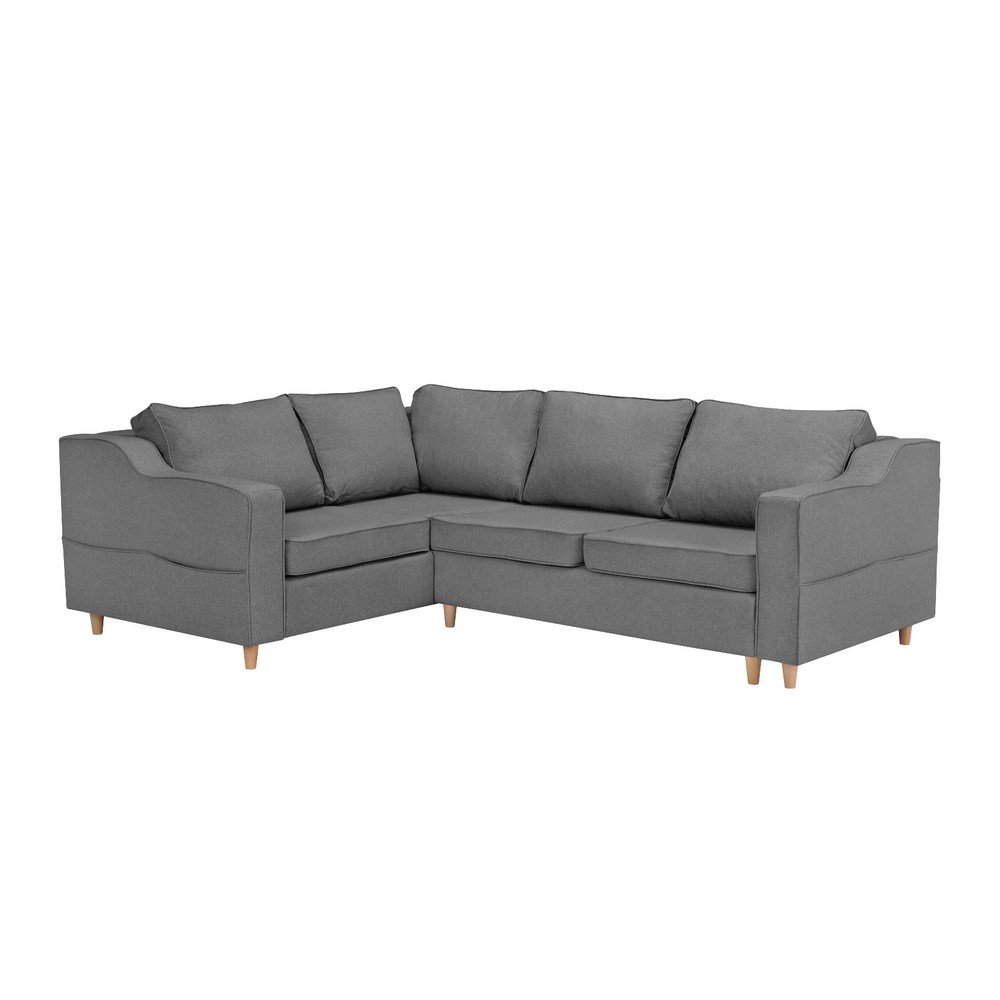 Šedá rozkládací čtyřmístná pohovka Mazzini Sofas Jonquille, levý roh v:1226806
