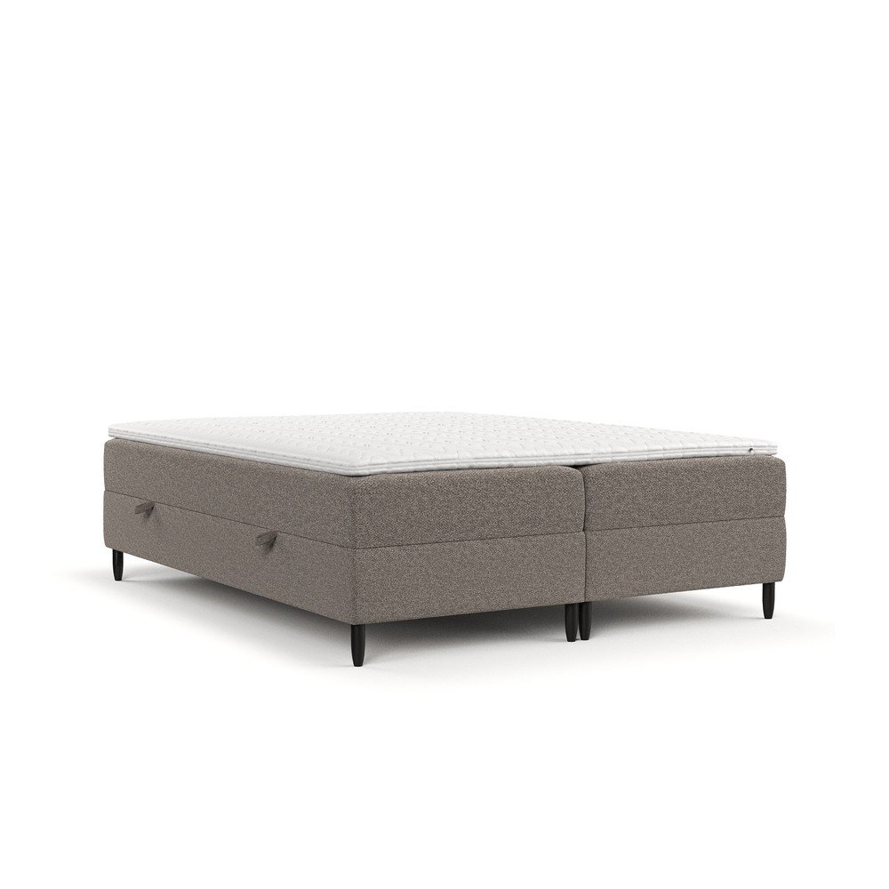 Hnědá boxspring postel s úložným prostorem 180x200 cm Malte – Maison de Rêve v:1662372