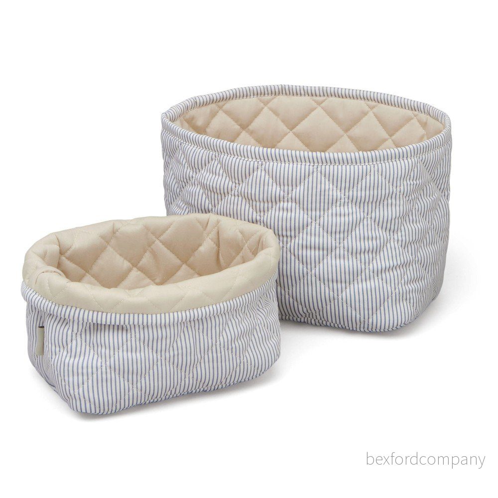 Světle modré látkové dětské koše na hračky v sadě 2 ks Classic Stripes Blue, Praline – Cam Cam Copenhagen v:1822850