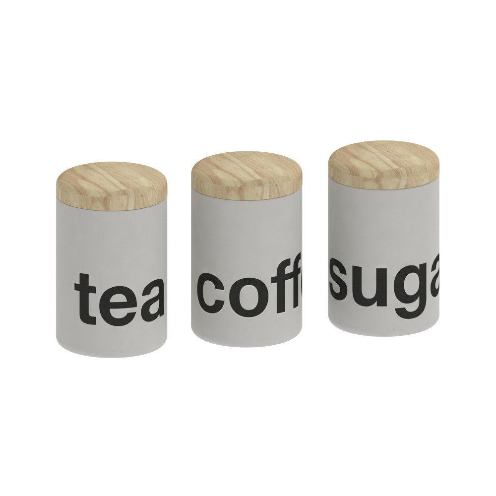 Sada 3 šedých dóz Salt&Pepper Loft v:831014