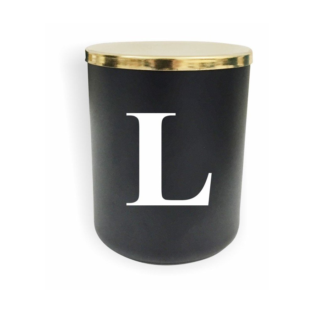 Černo-bílá svíčka North Carolina Scandinavian Home Decors Monogram Glass Candle L v:1193264