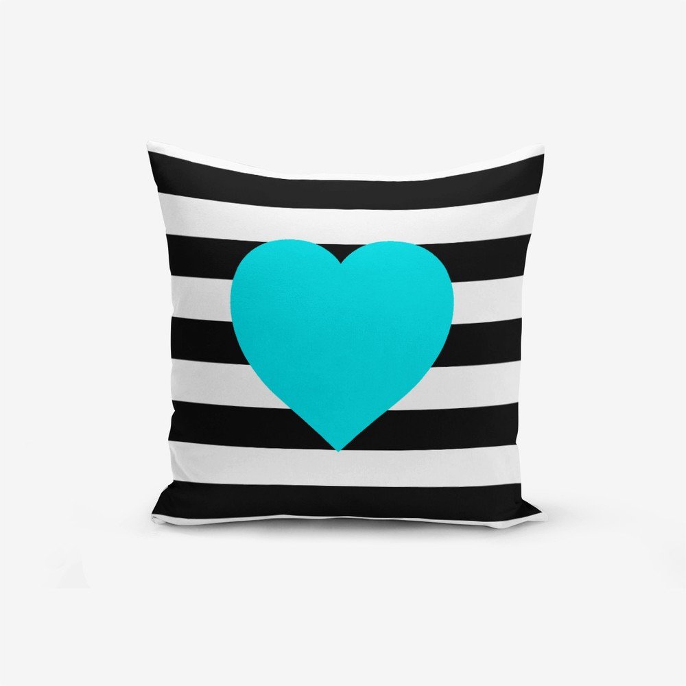 Povlak na polštář s příměsí bavlny Minimalist Cushion Covers Striped Blue, 45 x 45 cm v:1205240