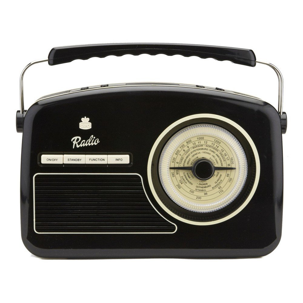 Černé rádio GPO Rydell Nostalgic Dab Radio Black v:1203966 Černé rádio GPO Rydell Nostalgic Dab Radio Black v:1203966