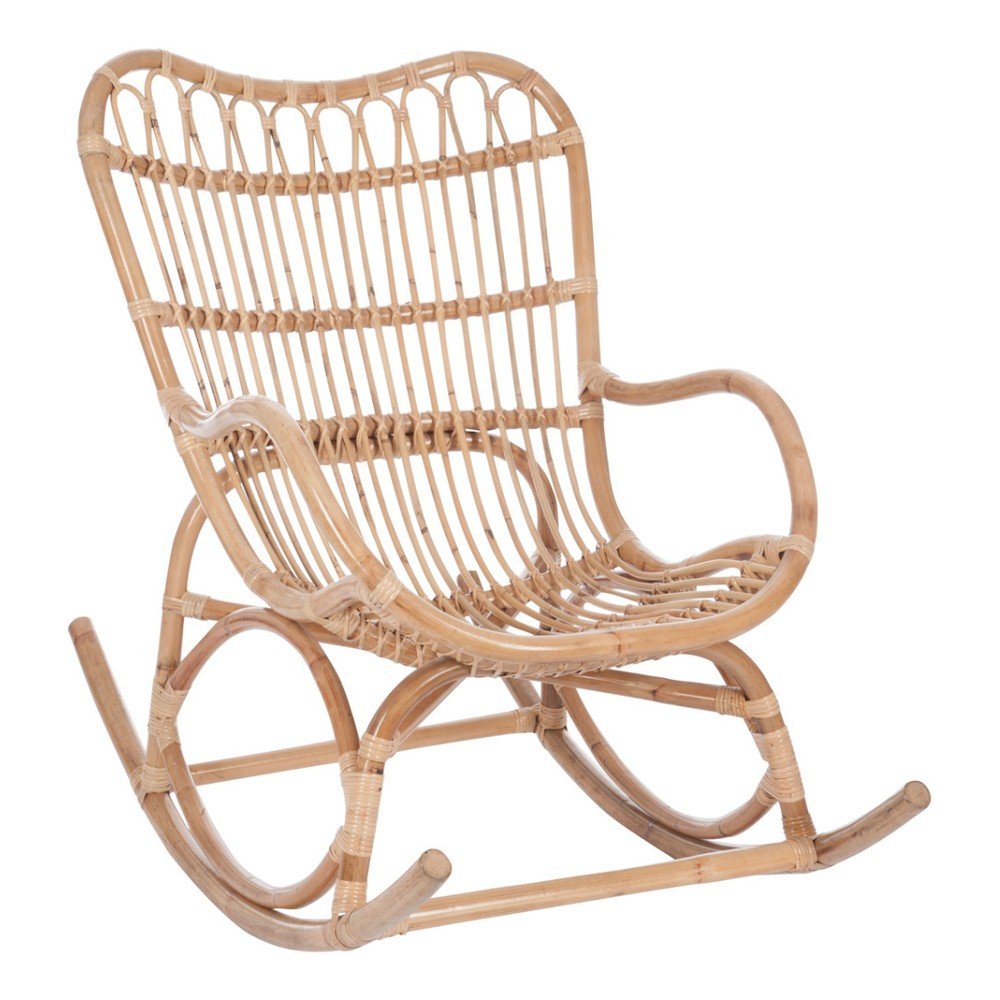 Hnědé houpací ratanové křeslo J-Line Rattan v:774218