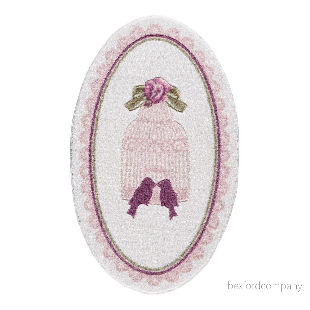 Světle růžová předložka do koupelny Confetti Bathmats Birdcage, délka 133 cm v:1042004