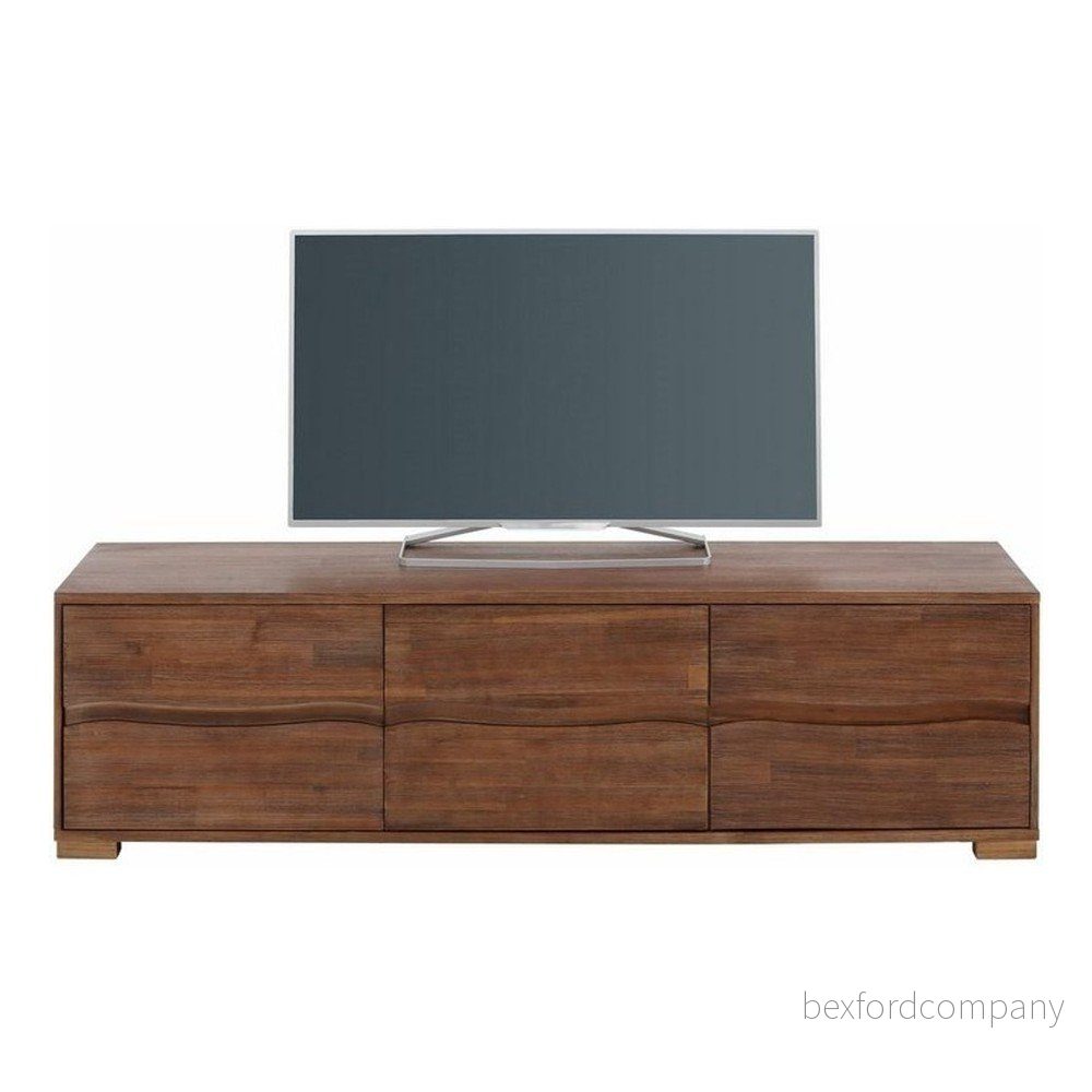 Třídveřová TV komoda z akáciového dřeva Støraa Surf v:923366