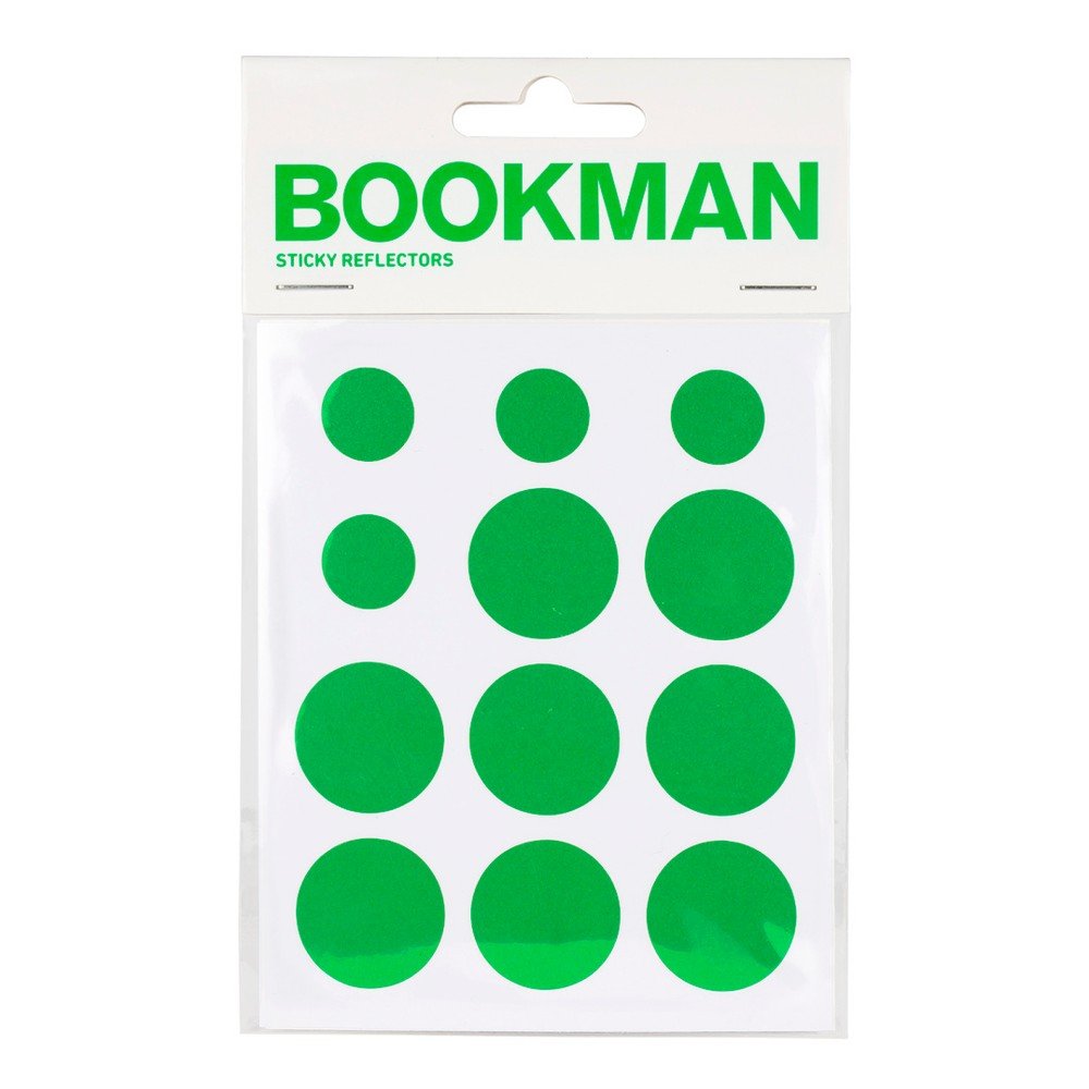 Sada 12 zelených samolepících odrazek Bookman v:809006