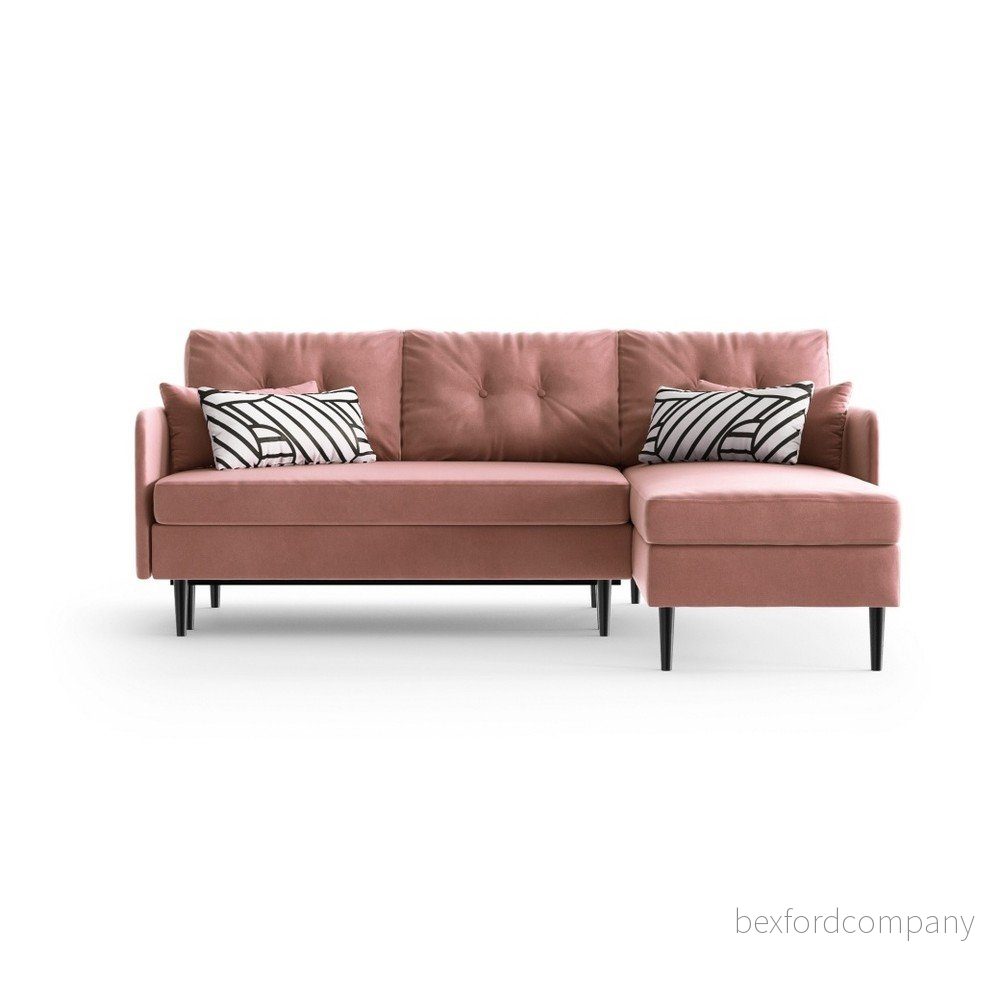 Růžová rohová rozkládací pohovka Daniel Hechter Home Memphis Pink, pravý roh v:1314326