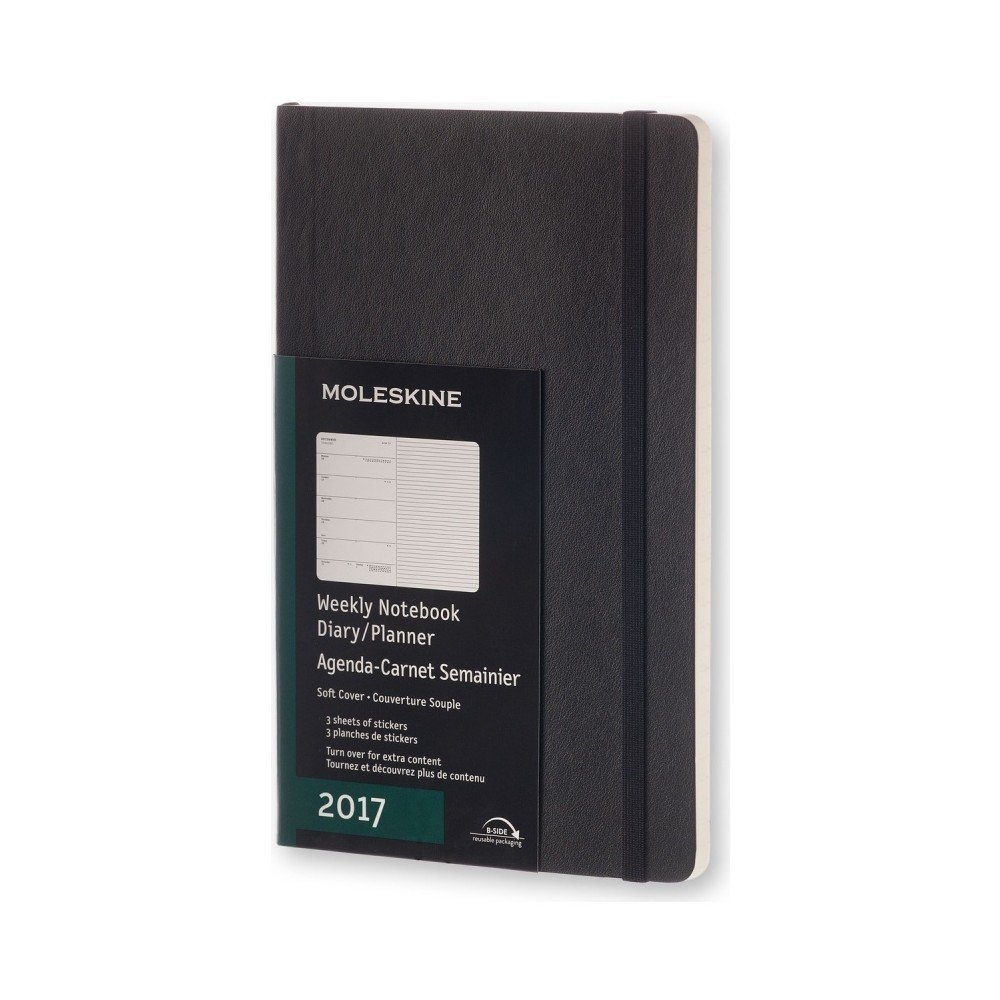 Velký černý diář Moleskine Weekly Notebook Soft, 12 měsíců v:741778