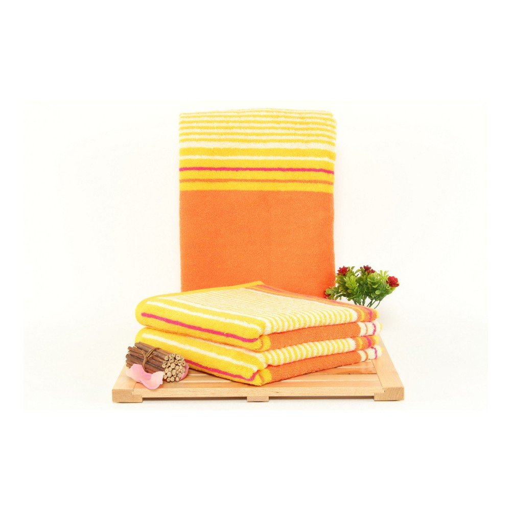 Sada 3 žluto-oranžových osušek Mira Sunny, 50 x 100 cm v:828162