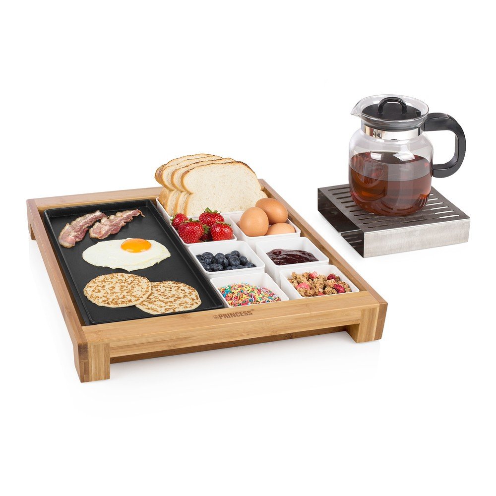 Stolní elektrický gril s bambusovým rámem Princess Multi Tray Pure, příkon 1200W v:1244186