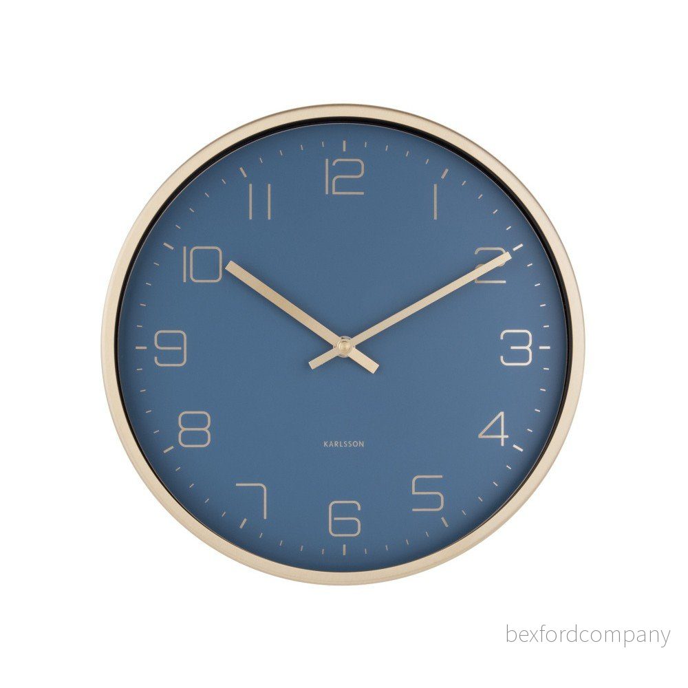 Modré nástěnné hodiny Karlsson Elegance v:1088934
