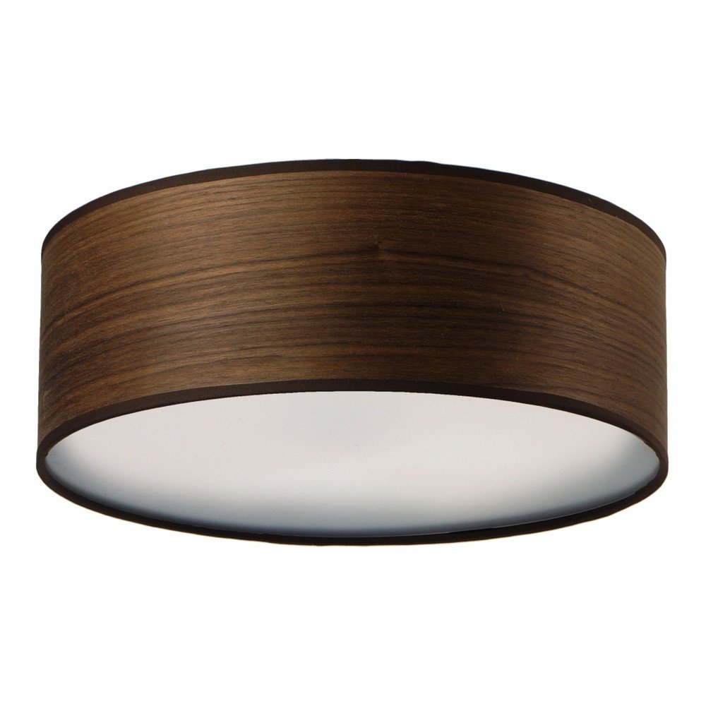 Tmavě hnědé stropní svítidlo z přírodní dýhy Bulb Attack Ocho, ⌀ 30 cm v:778036