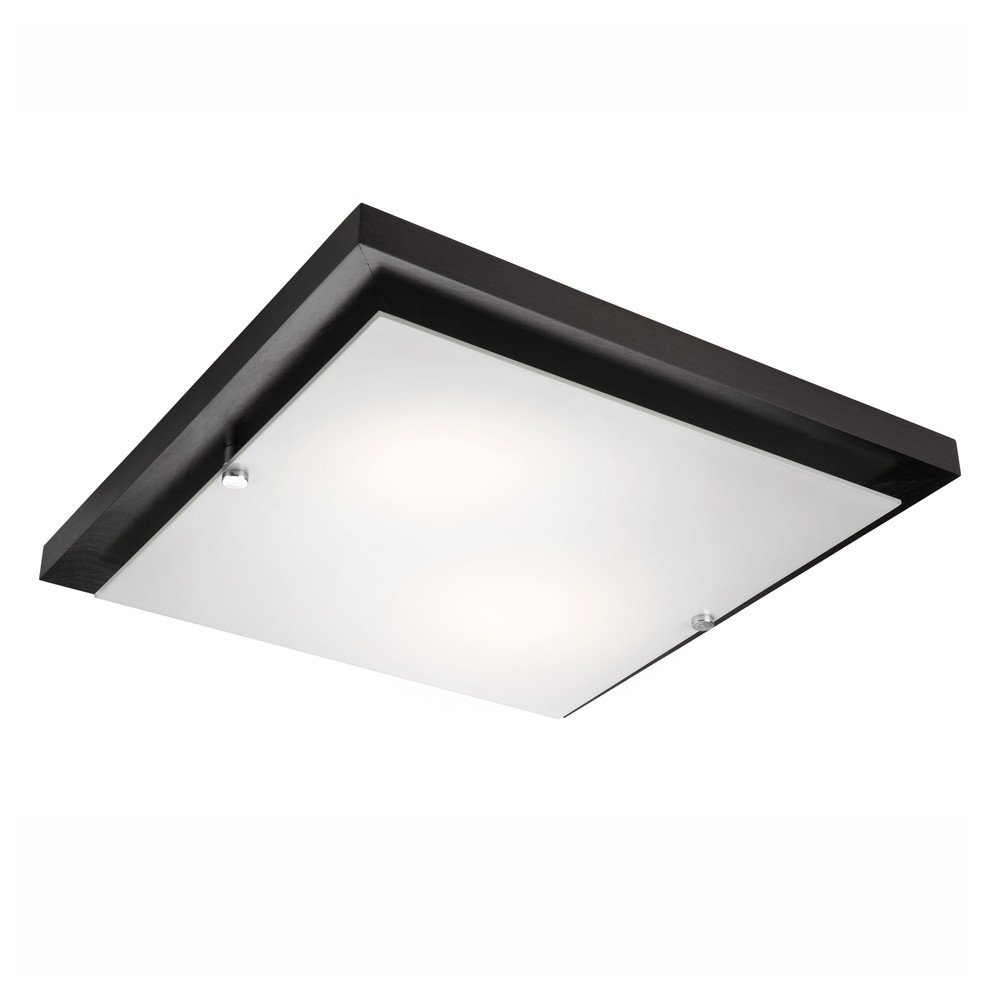 Tmavě hnědé stropní svítidlo 35x35 cm Pedro – LAMKUR v:1215564