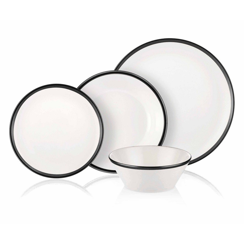 24dílný set porcelánového nádobí Mia Halos Black v:1343541