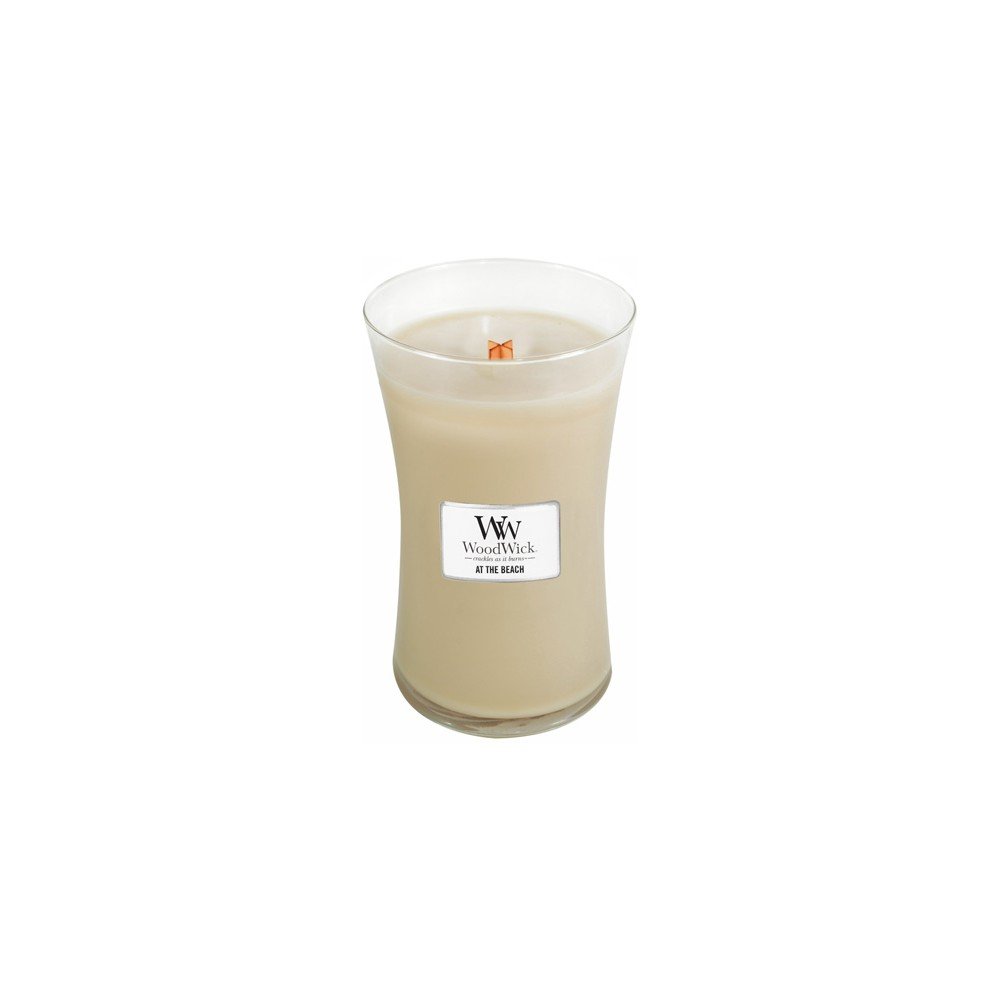 Svíčka s vůní tropických citrusů a kokosu WoodWick Na pláži, doba hoření 130 hodin v:709804