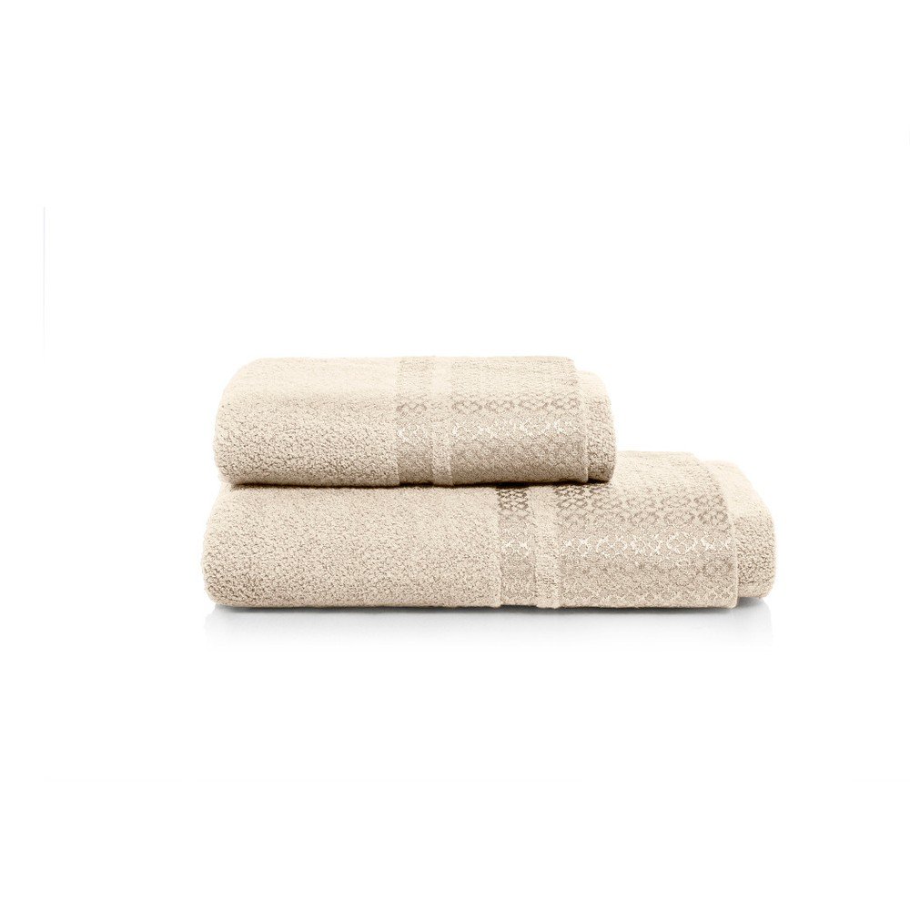 Set světle hnědé osušky a ručníku z bambusových vláken Maison Carezza Genoa v:1094446
