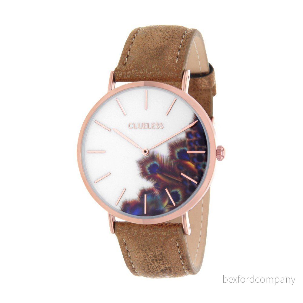 Dámské hodinky Clueless Feathers L Brown v:790592