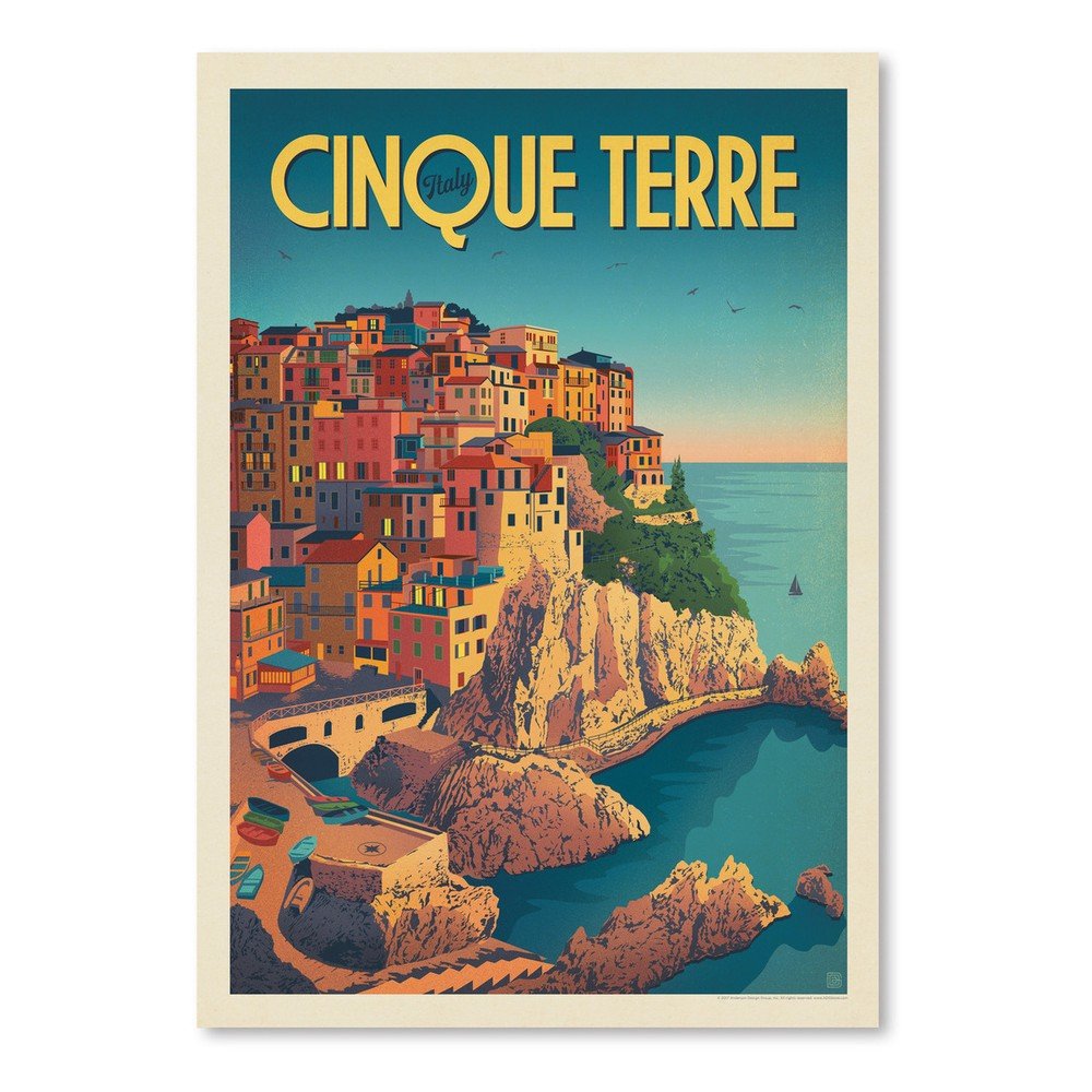 Plakát Americanflat Cinque Terre, 42 x 30 cm v:1174348