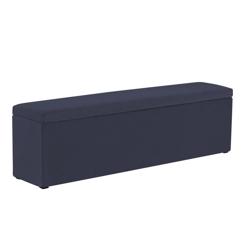 Tmavě modrý otoman Mazzini Sofas Ancona, 160 x 47 cm v:1083178