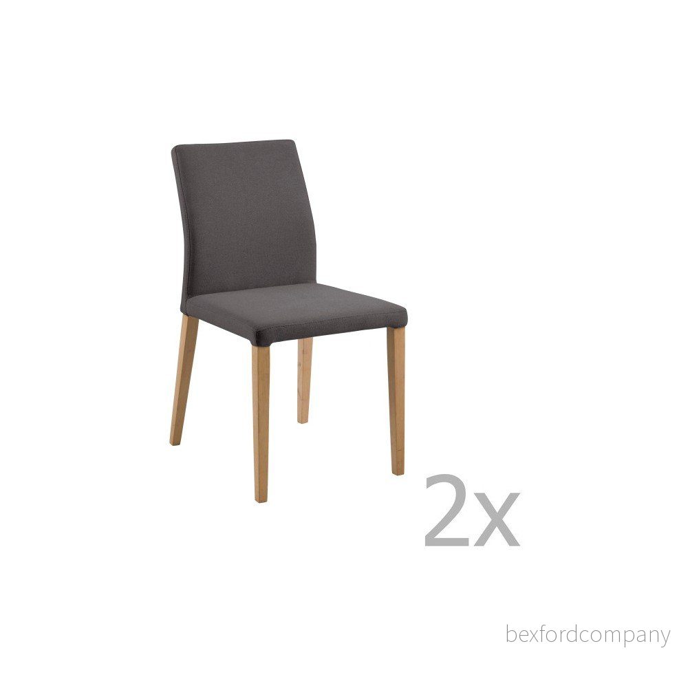 Sada 2 tmavě šedých jídelních židlí Actona Zina v:1035698