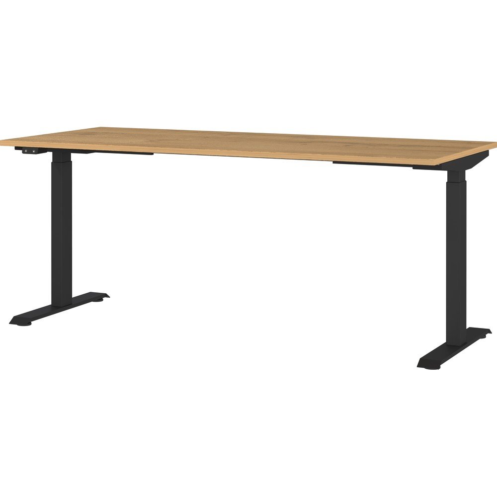 Polohovací pracovní stůl s elektricky nastavitelnou výškou s deskou v dubovém dekoru 80x180 cm Agenda – Germania v:1690636