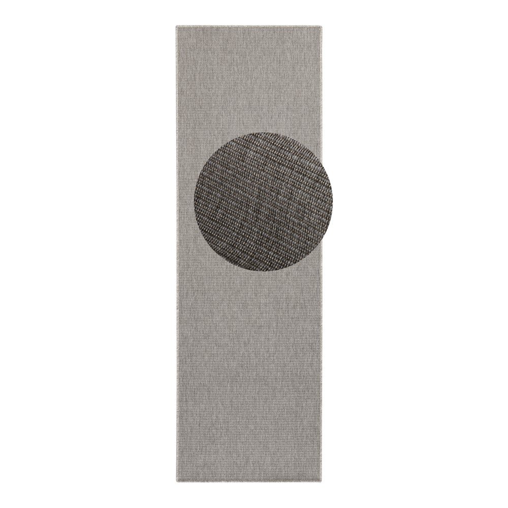 Šedý vnitřní a venkovní běhoun 80x350 cm Nature – Hanse Home v:1221596