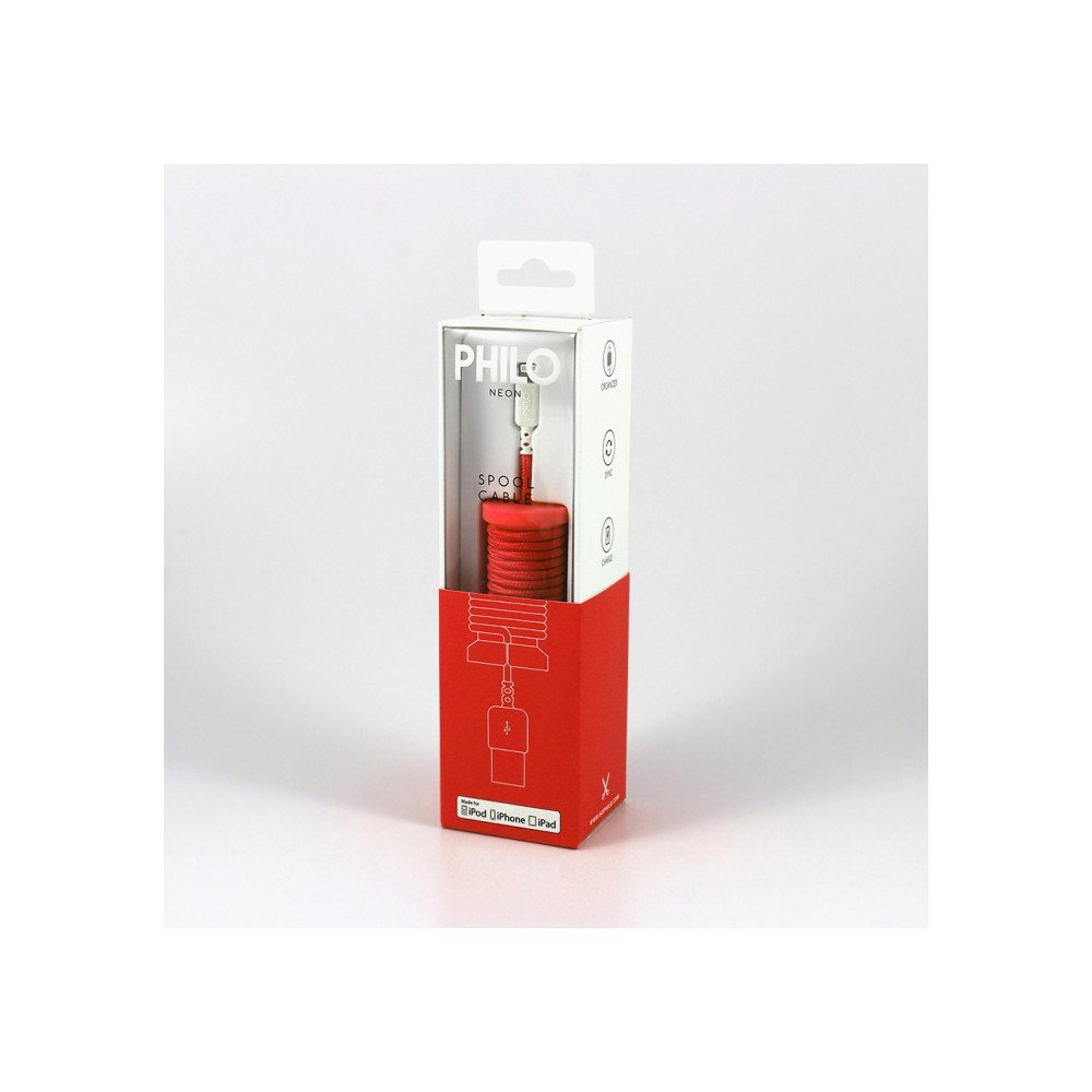 Červený nabíjecí USB kabel pro Apple Philo Energy, délka 1 m v:1257146