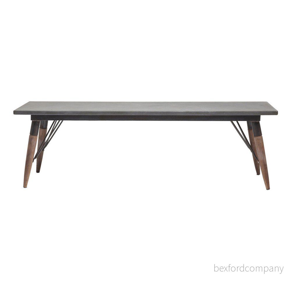 Šedá lavice Kare Design Factory, 150 cm v:890816