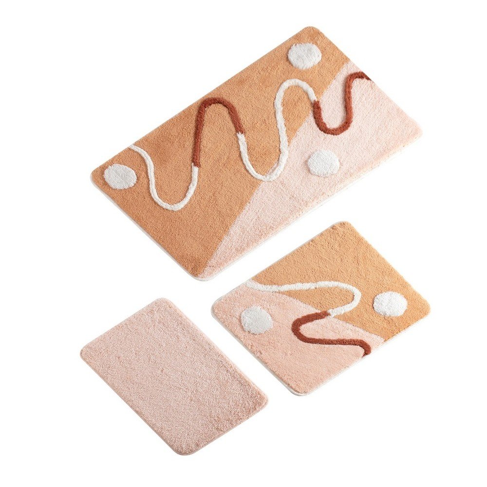 Sada 3 růžových koupelnových předložek Mabel Bath Mat Sima v:1156062