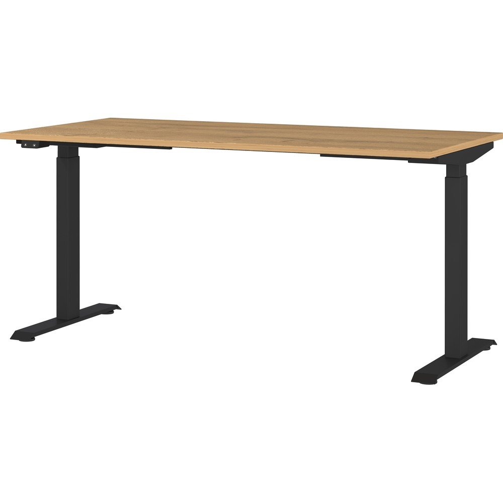 Polohovací pracovní stůl s elektricky nastavitelnou výškou s deskou v dubovém dekoru 80x160 cm Agenda – Germania v:1690544