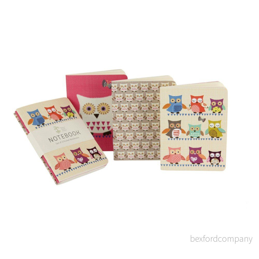 Sada 3 kapesních zápisníků GO Stationery Owls v:1018240