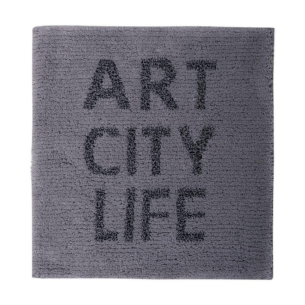 Tmavě šedá předložka do koupelny Sorema Art City Life, 60 x 60 cm v:806558