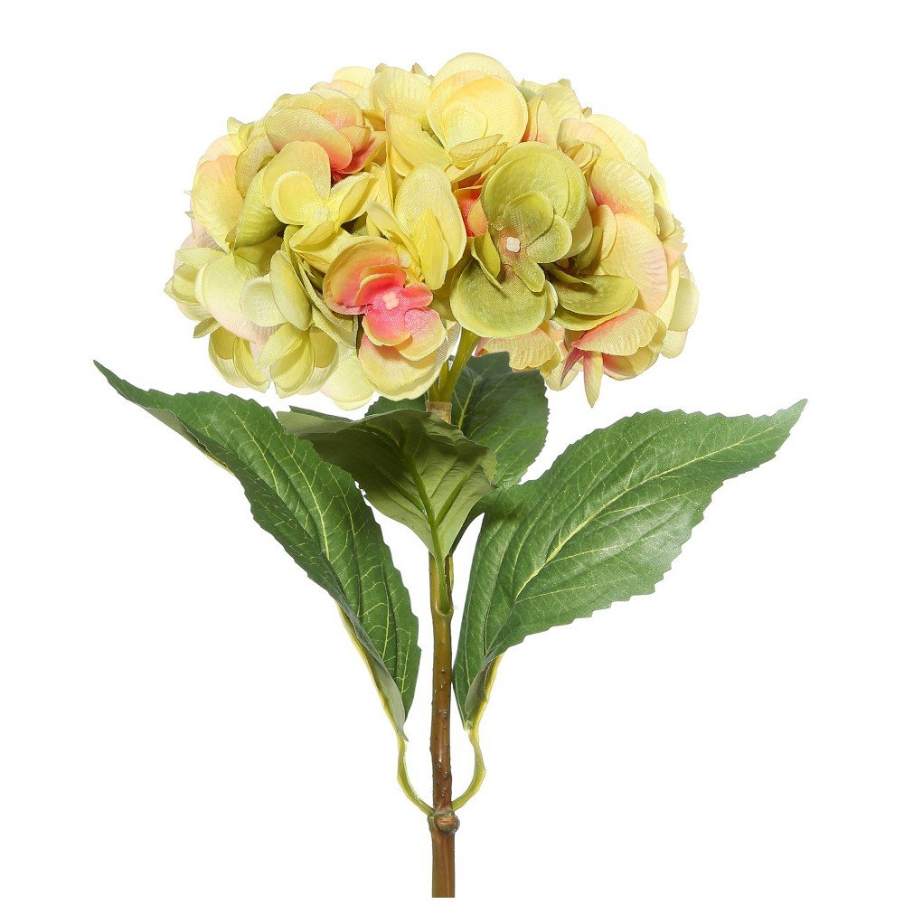 Umělá květina s růžovo-zelenými květy Ixia Hydrangea, výška 68 cm v:853208
