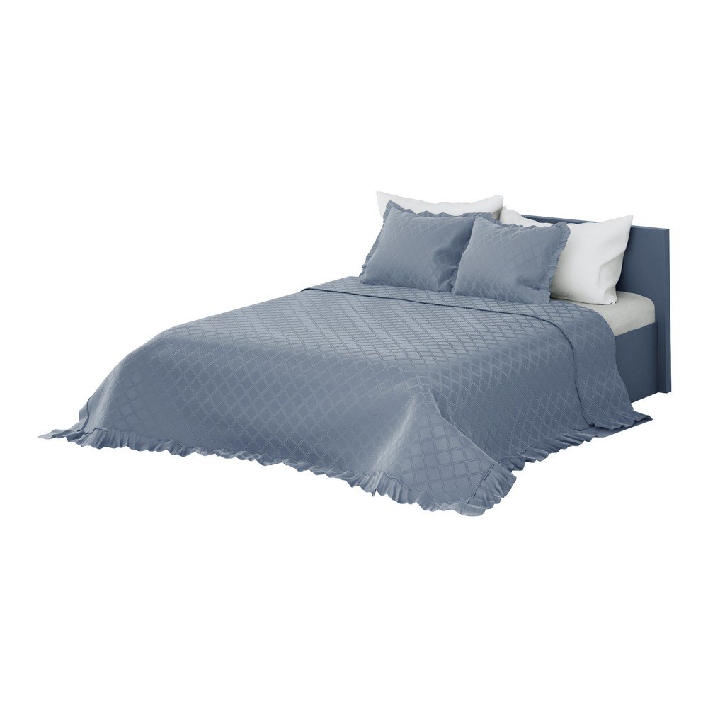 Šedý přehoz přes postel Slowdeco Ruff, 200 x 220 cm v:1212378