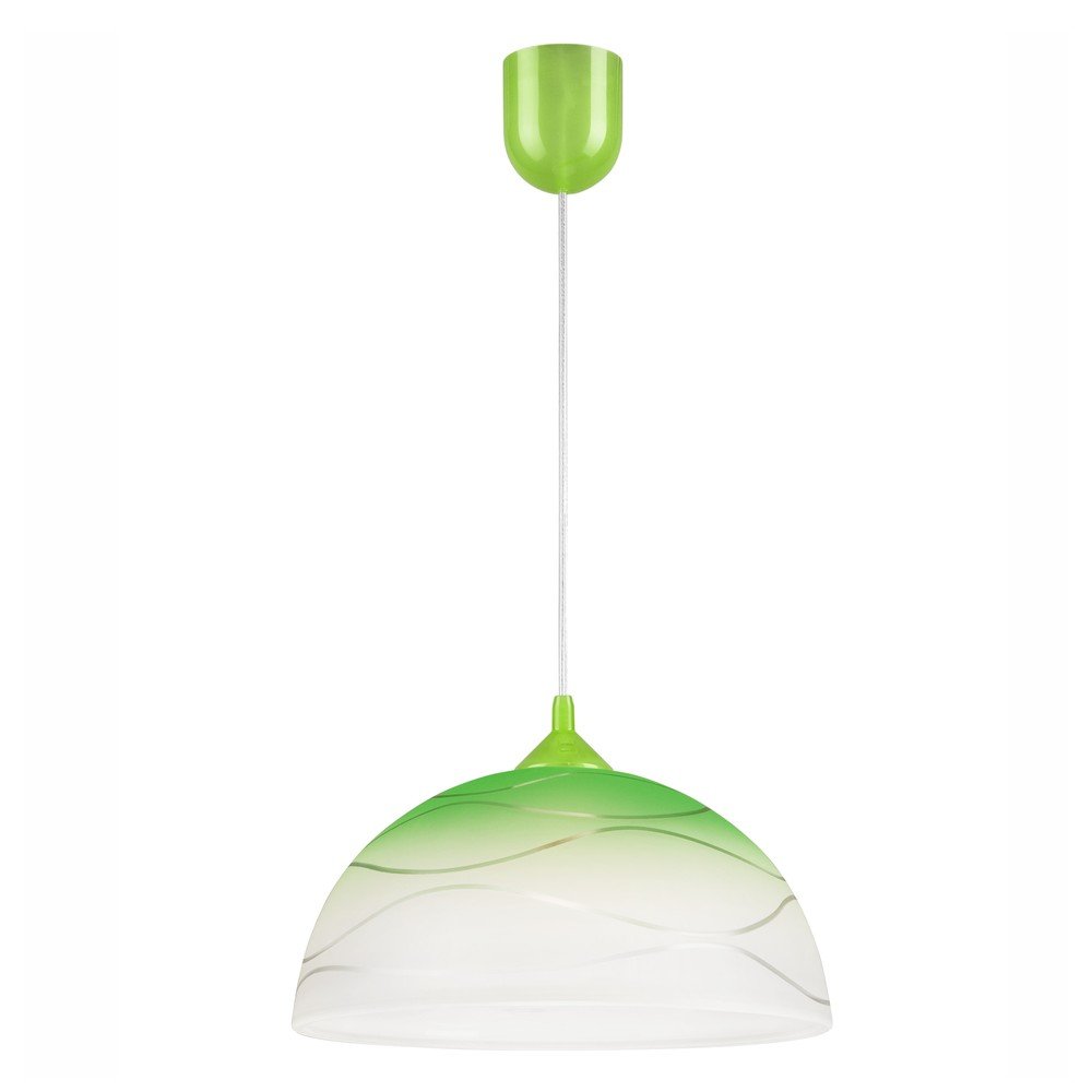 Zelené závěsné svítidlo se skleněným stínidlem ø 30 cm Sfera – LAMKUR v:1215454