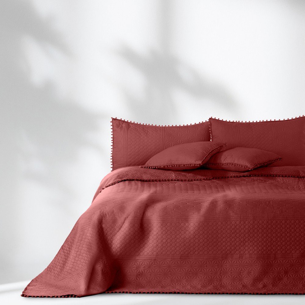 Červený přehoz 170x270 cm Meadore – AmeliaHome v:1440647