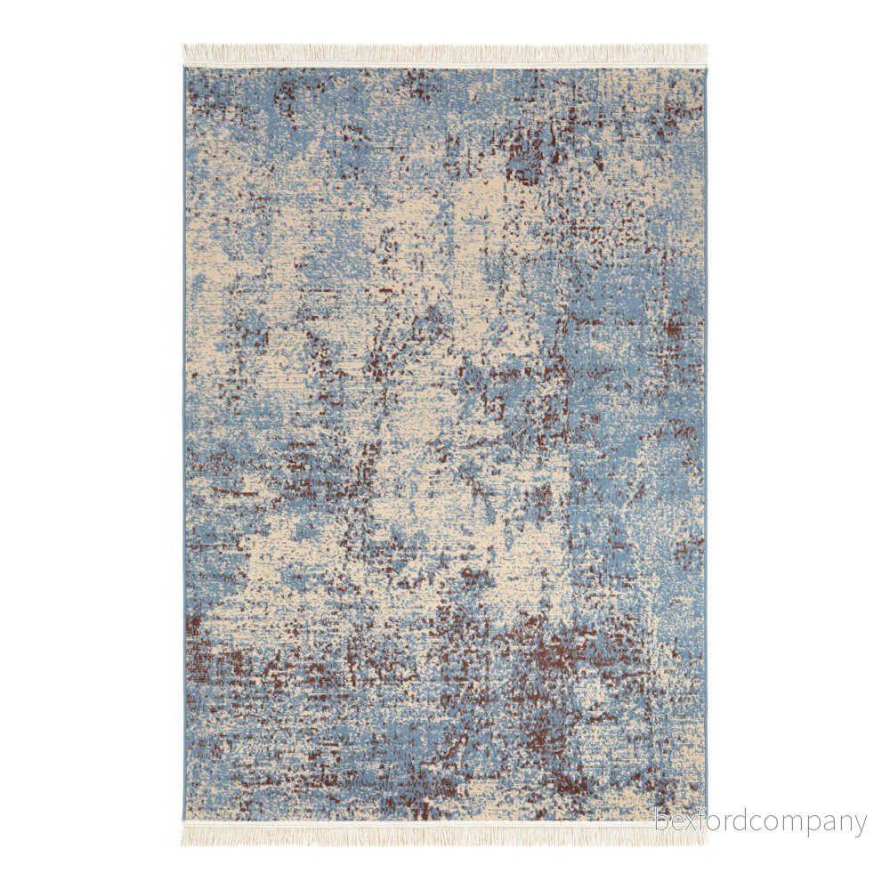 Modro-šedý koberec s podílem recyklované bavlny Nouristan, 160 x 230 cm v:1433881