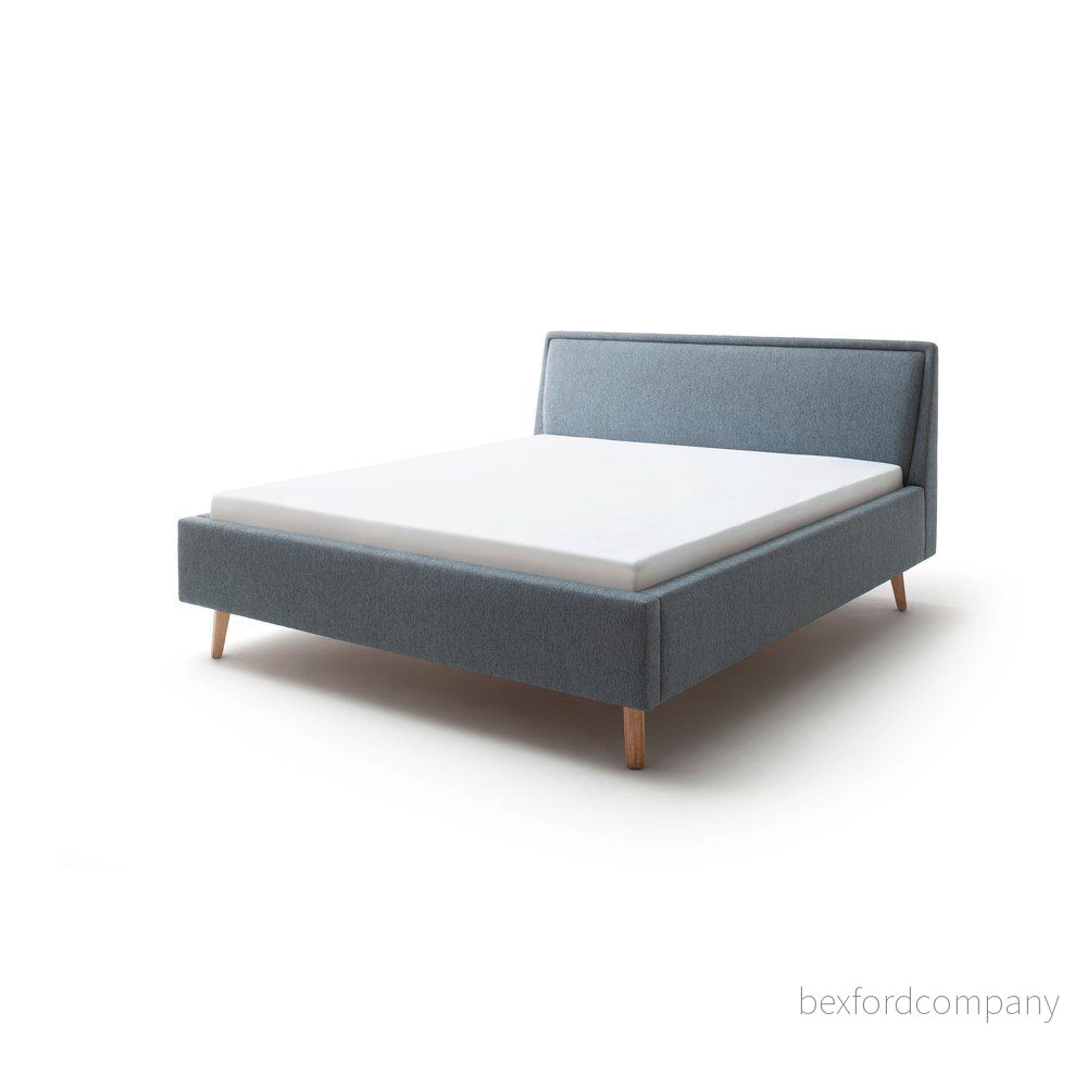 Zelená/modrá čalouněná dvoulůžková postel bez roštu 160x200 cm Frieda – Meise Möbel v:1431147