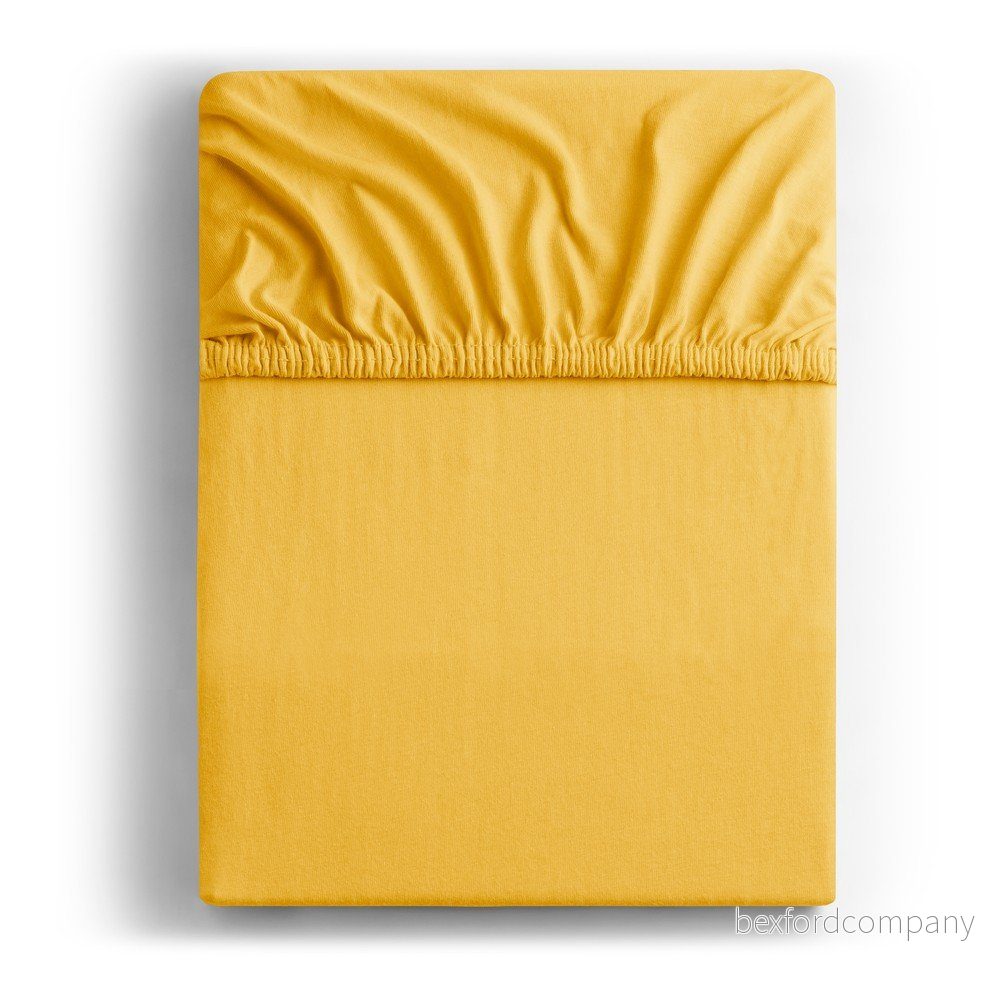 Žluté napínací prostěradlo jersey 180x200 cm Amber – Restilo v:983648