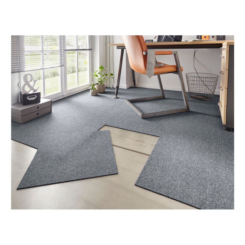 Sada 20 čtverců šedého koberce Hanse Home Easy, 50 x 50 cm v:1129790