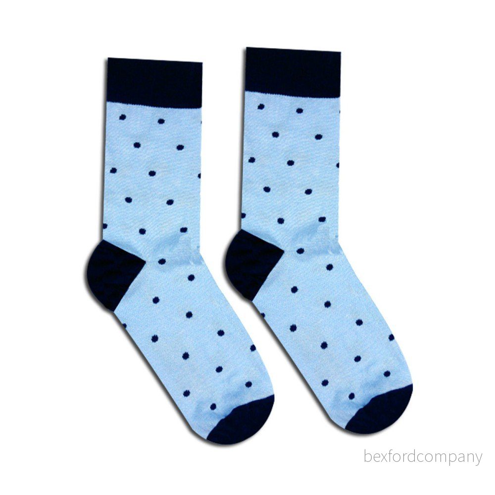 Světle modré bavlněné ponožky HestySocks Gentlemen, vel. 39-42 v:1120162