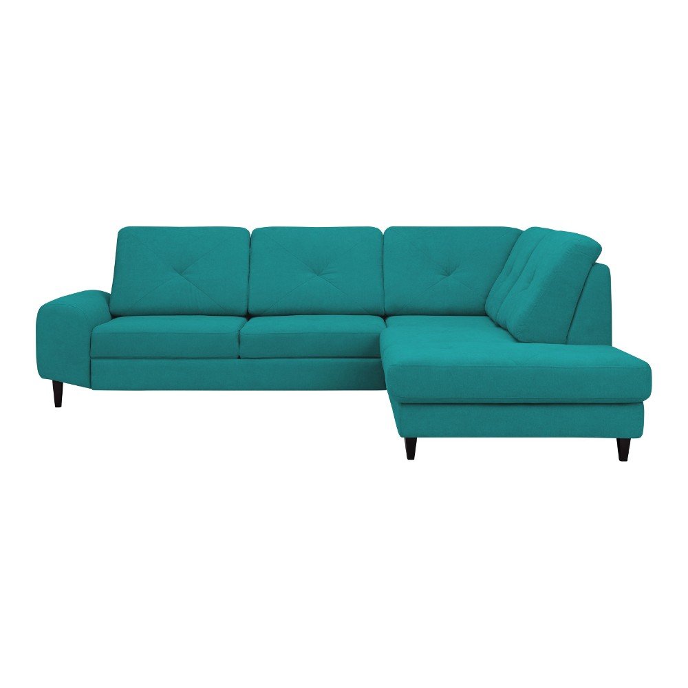 Tyrkysová rohová rozkládací pohovka Windsor & Co Sofas, pravý roh Beta v:1070210