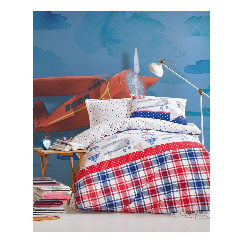 Set dětského bavlněného povlečení na jednolůžko s prostěradlem Booka, 160 x 220 cm v:1012696