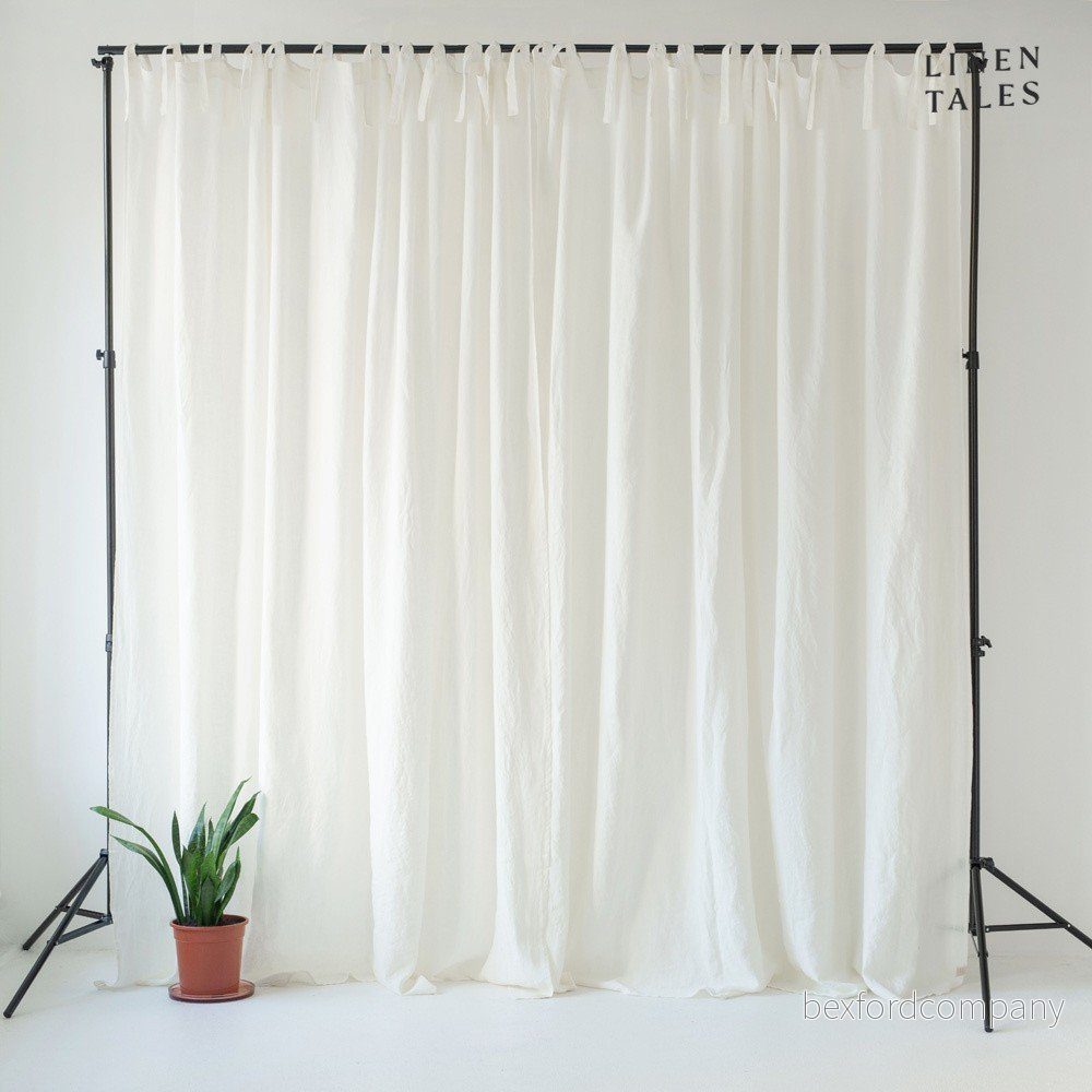 Bílý závěs 140x330 cm Night Time – Linen Tales v:1537144