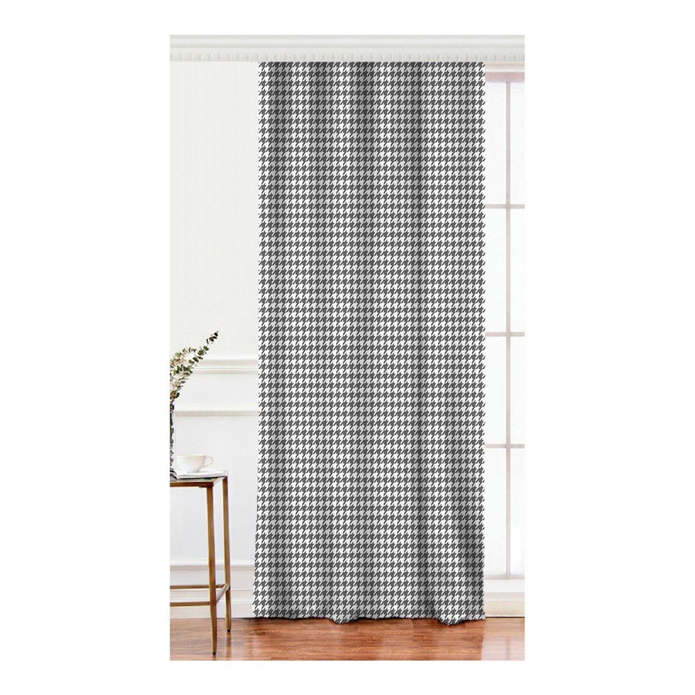 Černo-bílý závěs s příměsí bavlny Minimalist Home World, 140 x 260 cm v:1431903