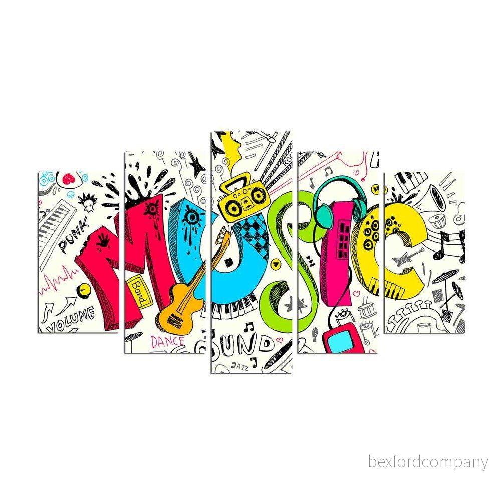 Vícedílný nástěnný obraz Music Color v:1204382