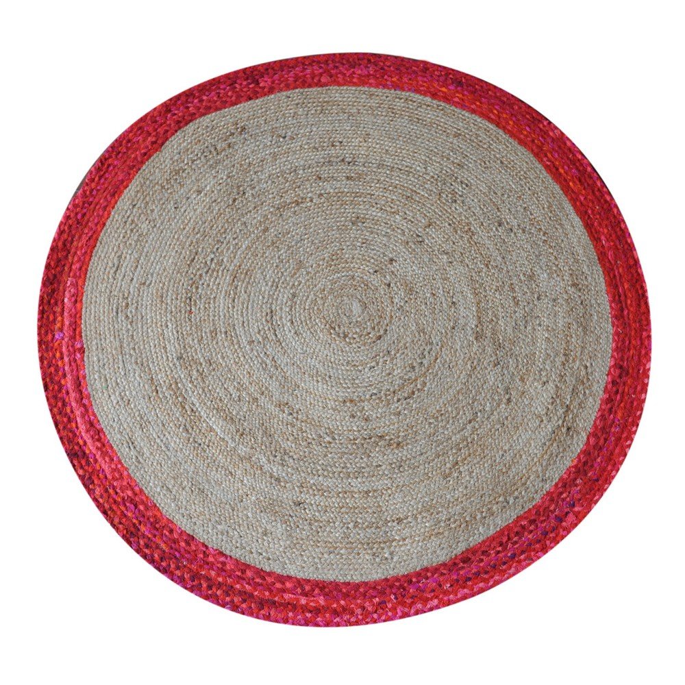 Ručně vyráběný koberec The Rug Republic Coino Red, ⌀ 120 cm v:1063276